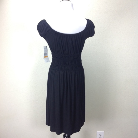 NWT Karen Kane Black Ruched Elastic Waist … - Picture 4 of 7